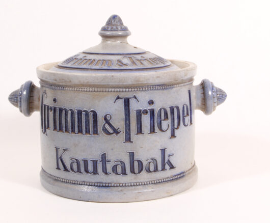 18112 - Stoneware chewing tobacco Jar, Nordhausen, about 1850